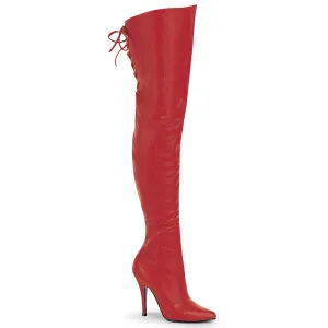 LEGEND-8899 Pleaser Red Leather (P) Sexy Single Sole Shoes (Fetish Footwear)