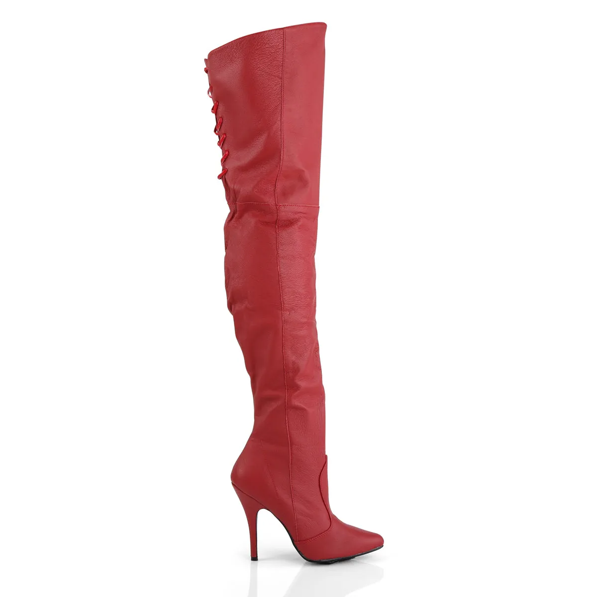 LEGEND-8899 Pleaser Red Leather (P) Sexy Single Sole Shoes (Fetish Footwear)