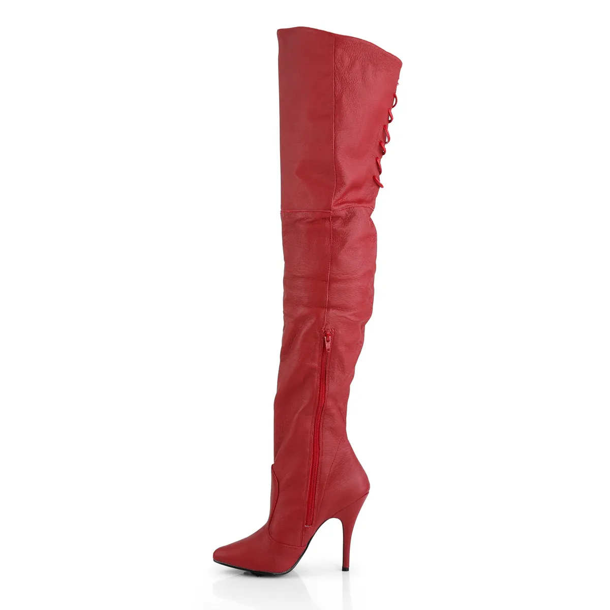 LEGEND-8899 Pleaser Red Leather (P) Sexy Single Sole Shoes (Fetish Footwear)