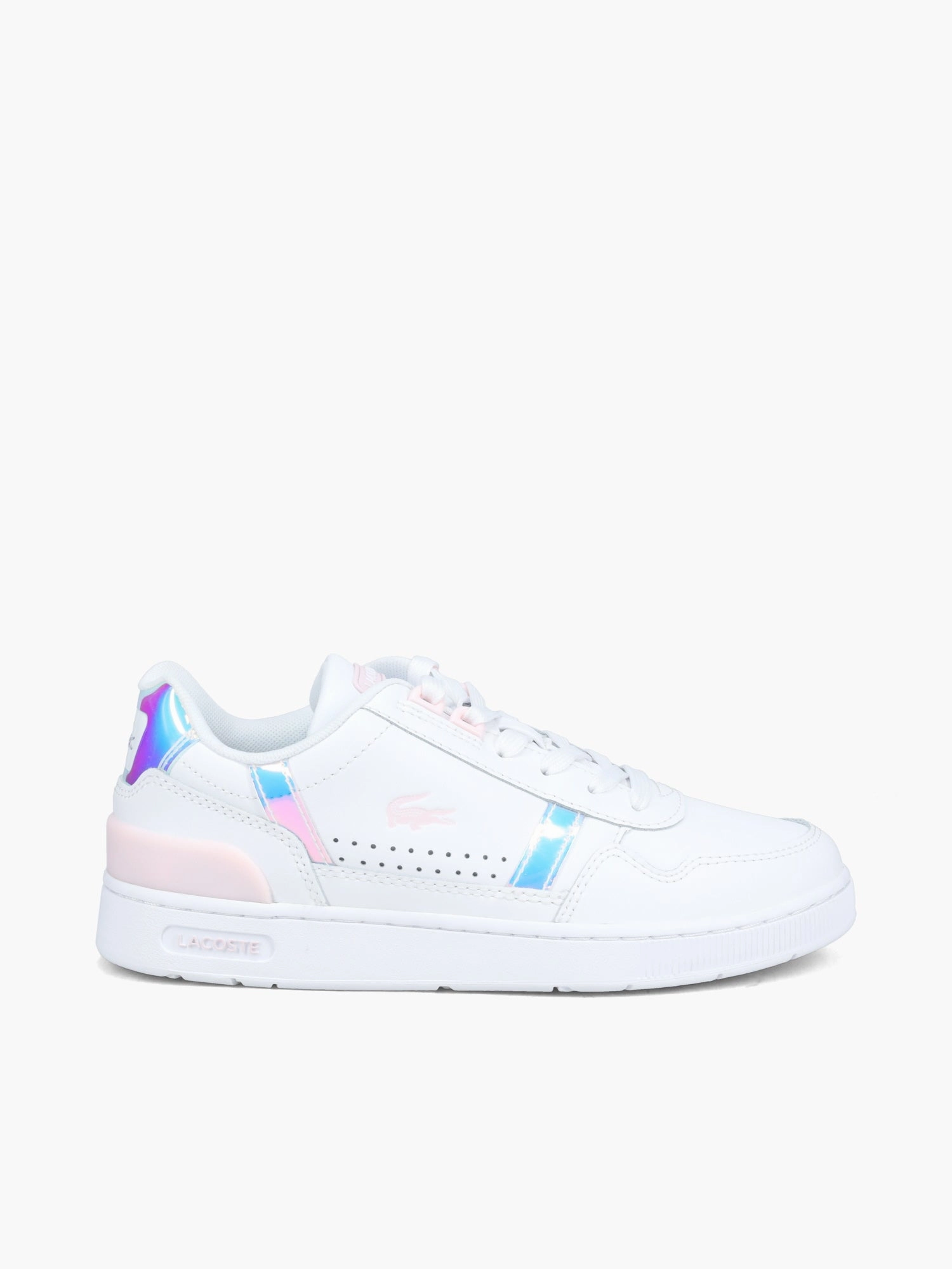 Tclip 124 White Lt pink leather Low Top Style
