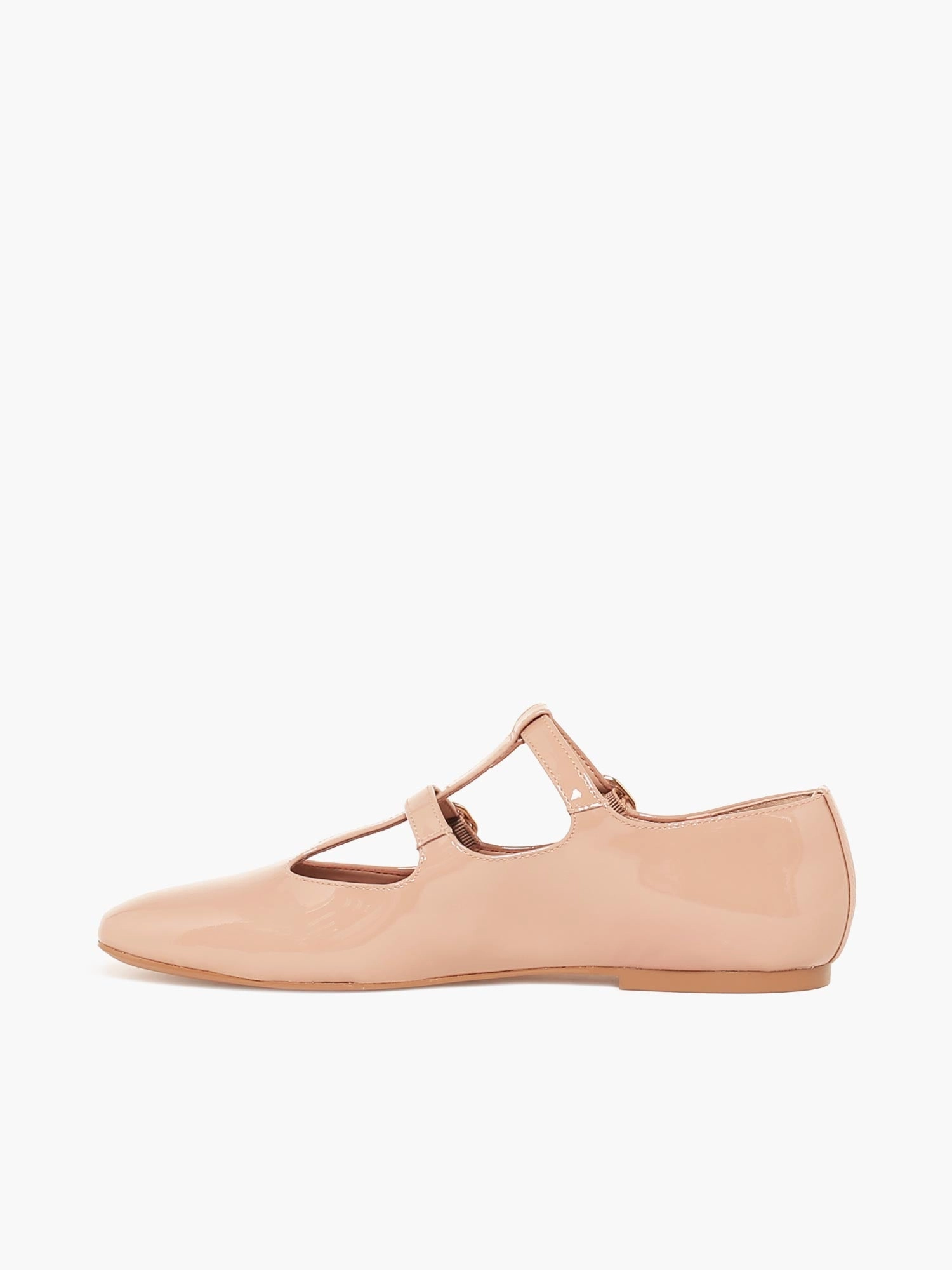 ShockAbsorbing Lucia Nude Patent Leather
