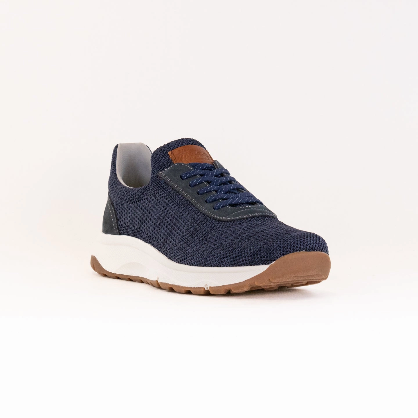 Soft Step Instant Walk Florsheim Satellite Knit Elastic Lace Slip On (Men's) - Navy