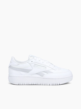 Lightweight Solution Club C Double Revenge White Grey Wedges Stylish Motion Club C Double Revenge White Grey