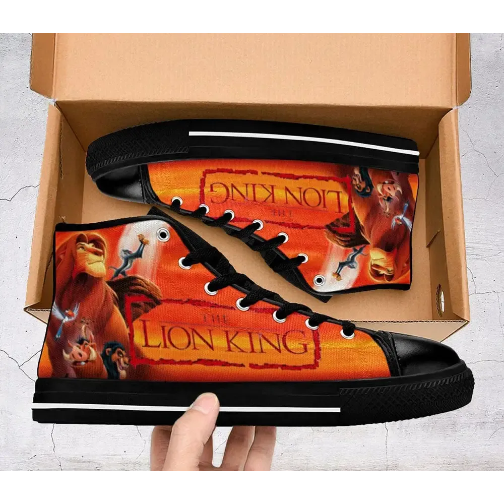 Lion King Hakuna Matata Shoes High Top Sneakers for Kids and Adults