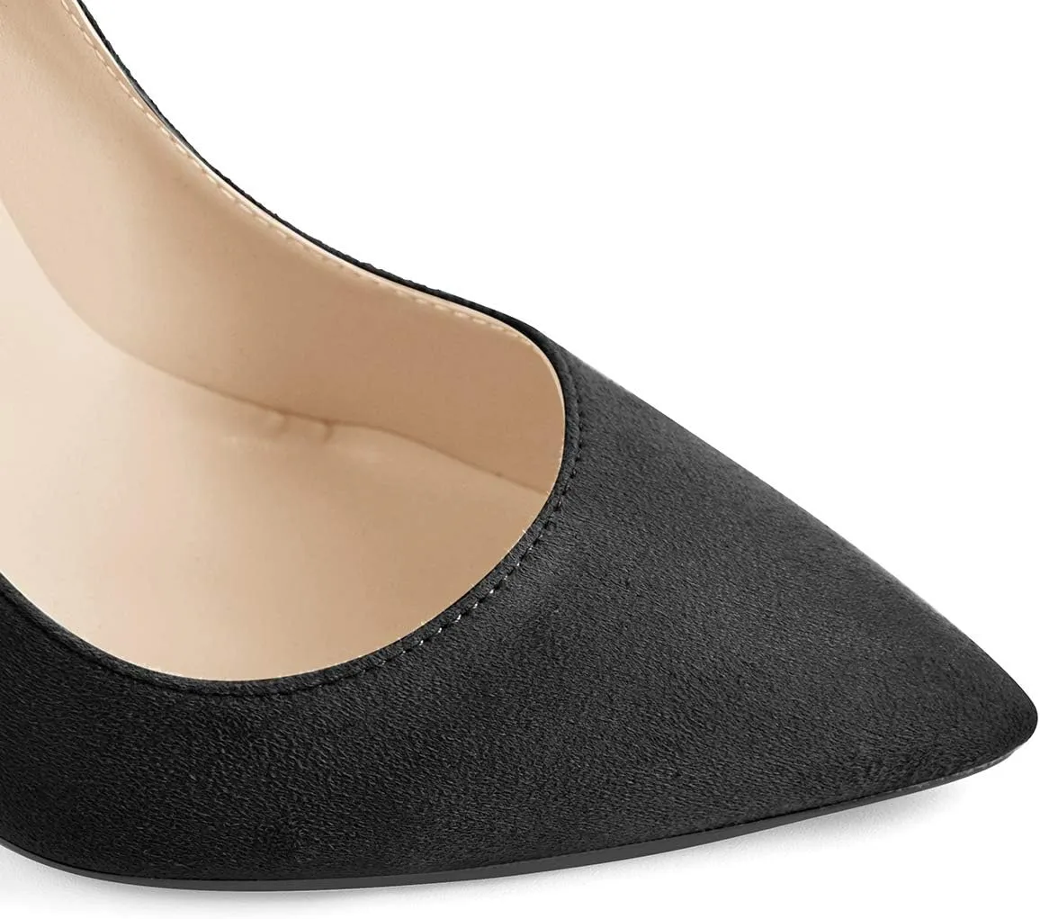 LISHAN Women's Sexy Pointed Toe Stiletto Pumps,Slip On Patent Leather High Heels,Wedding Dress Formal Shoes