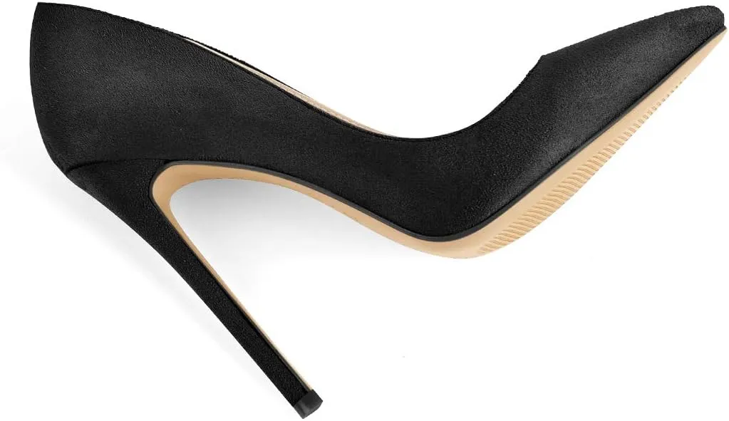 LISHAN Women's Sexy Pointed Toe Stiletto Pumps,Slip On Patent Leather High Heels,Wedding Dress Formal Shoes