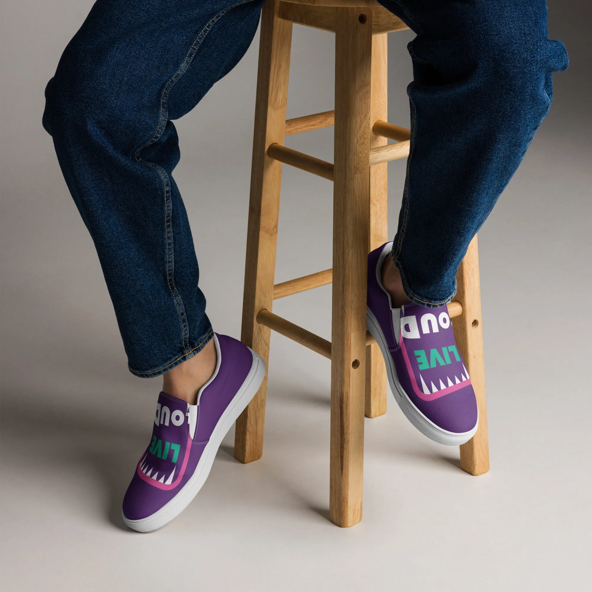 LIVE LOUD Men’s Slip-On Canvas Shoes