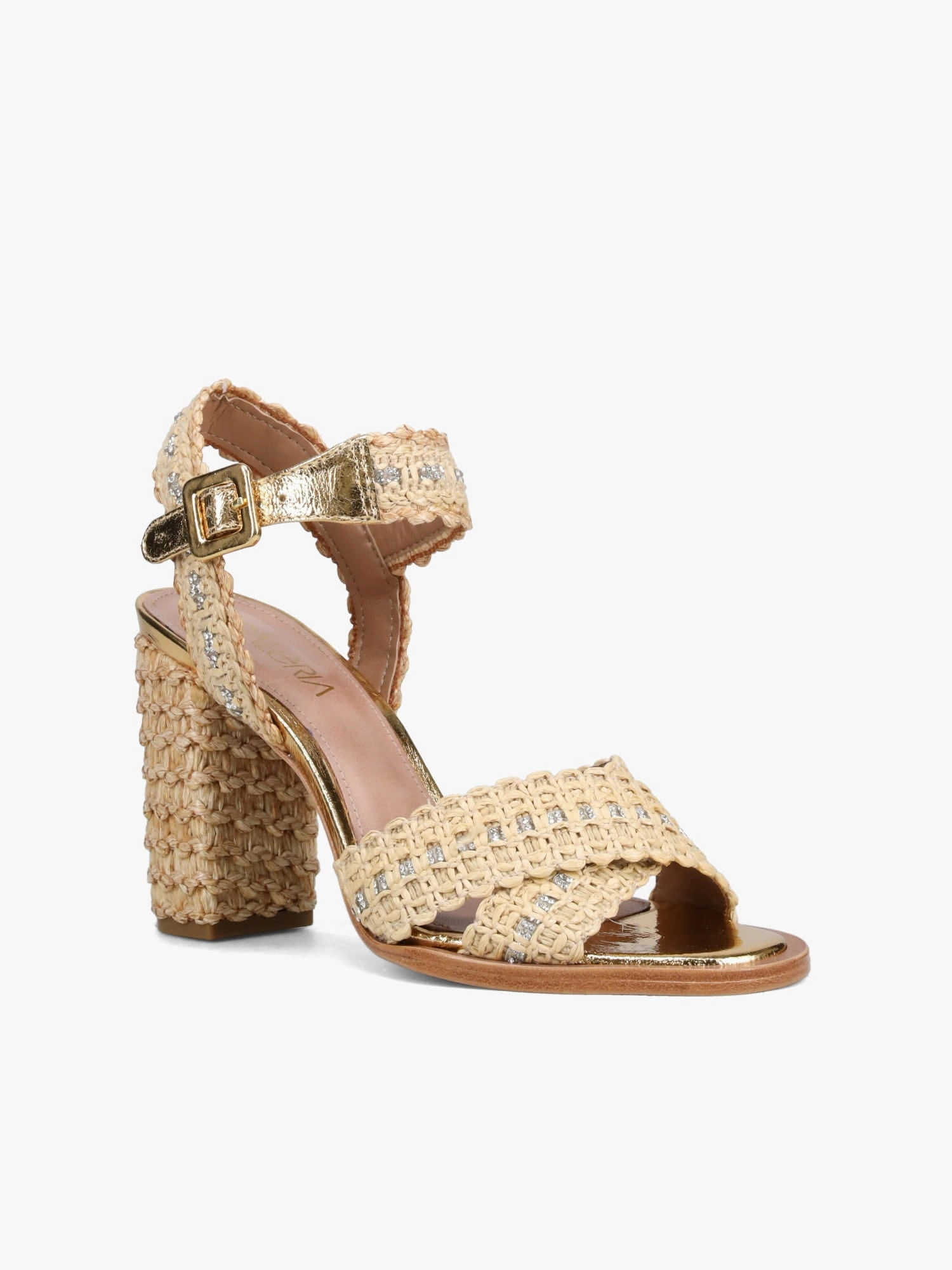 Chunky Heel Lola Natural Tira