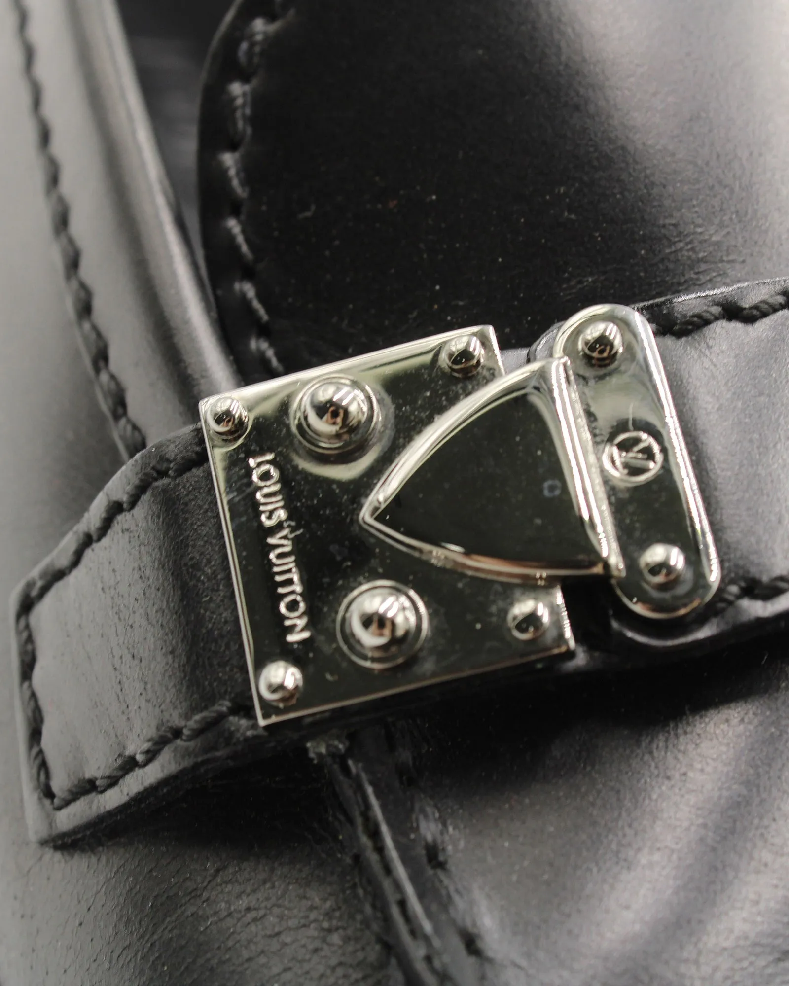 Louis Vuitton Lombok Slip On Loafers in Black Leather