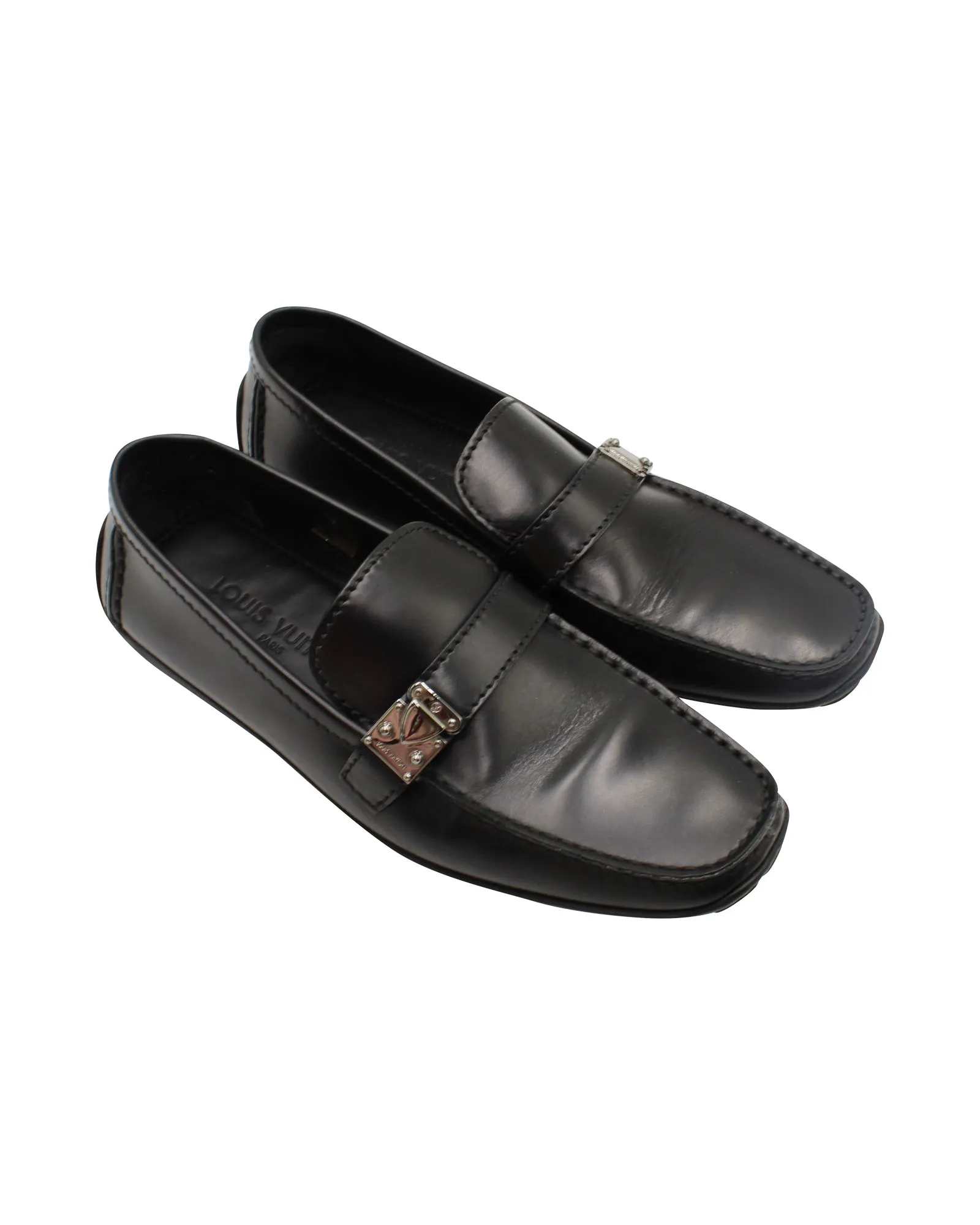 Louis Vuitton Lombok Slip On Loafers in Black Leather