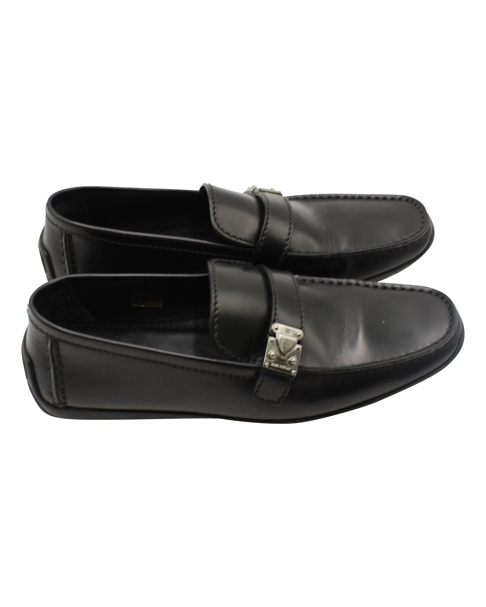 Louis Vuitton Lombok Slip On Loafers in Black Leather