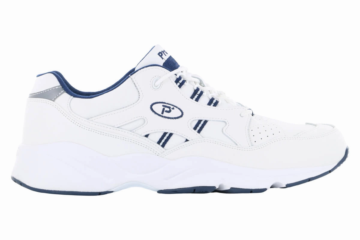 Propet Stability Walker White Navy Flexible Construction