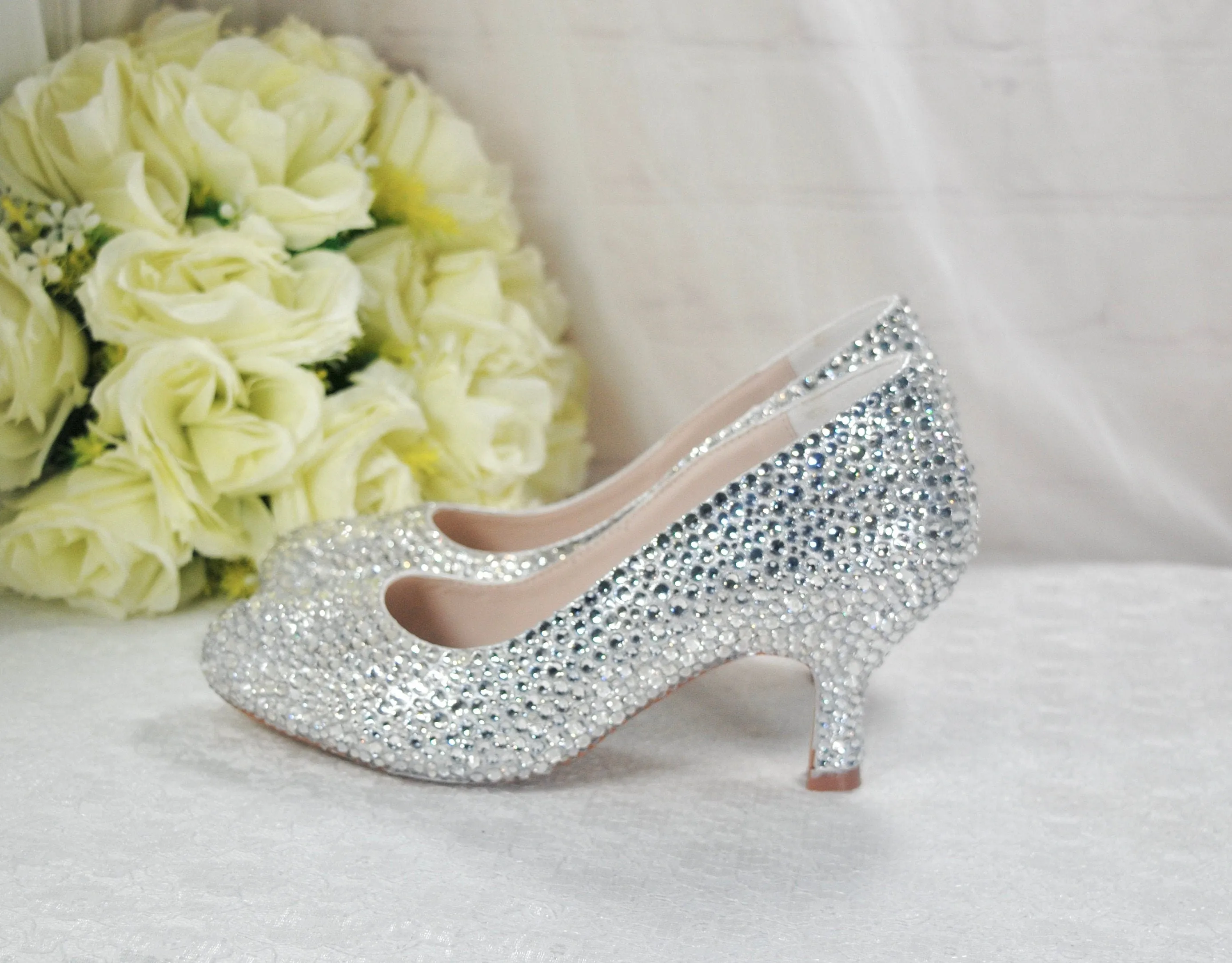 Low Heel Cinderella Shoes - UK2 / US5