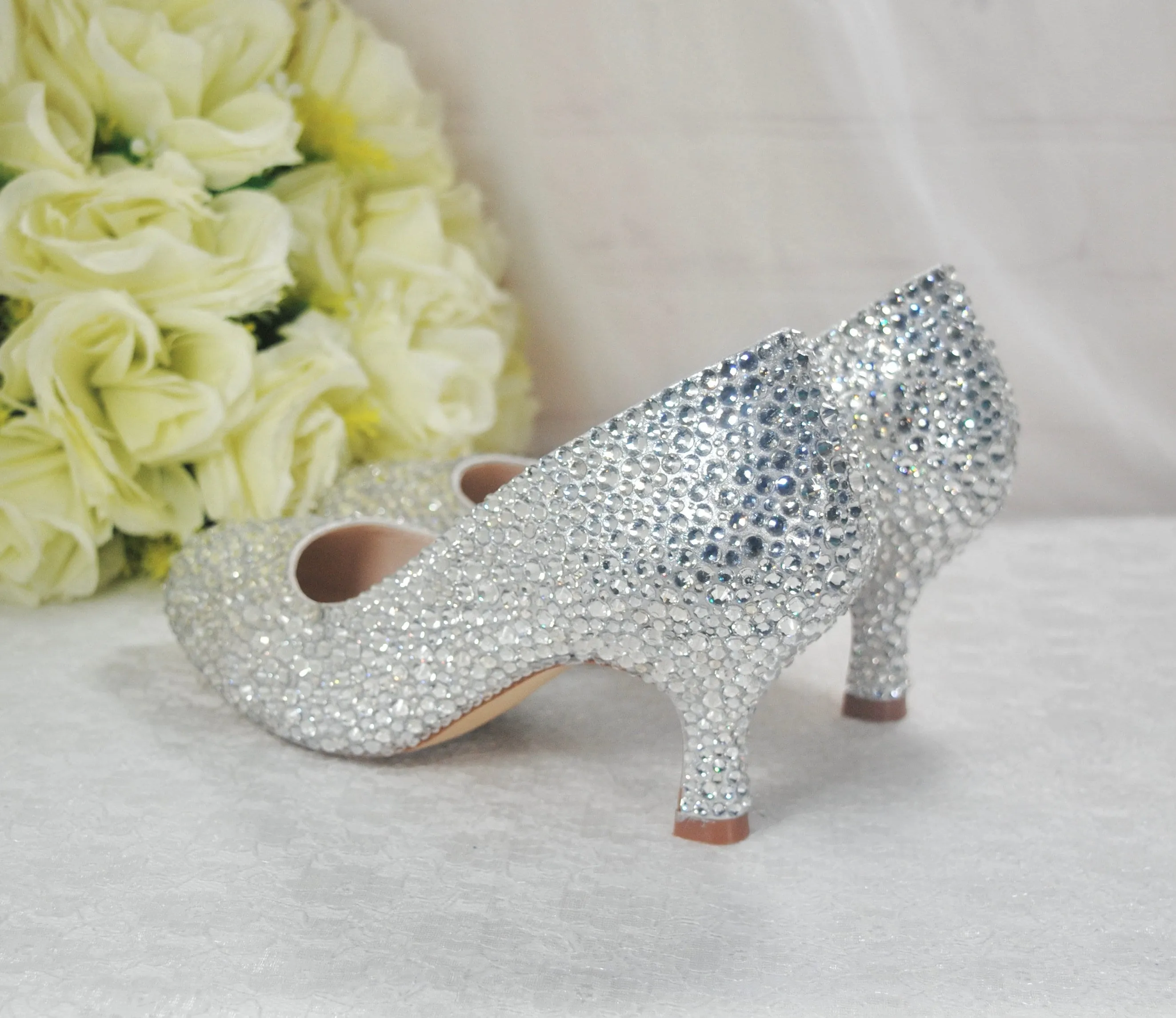 Low Heel Cinderella Shoes - UK2 / US5
