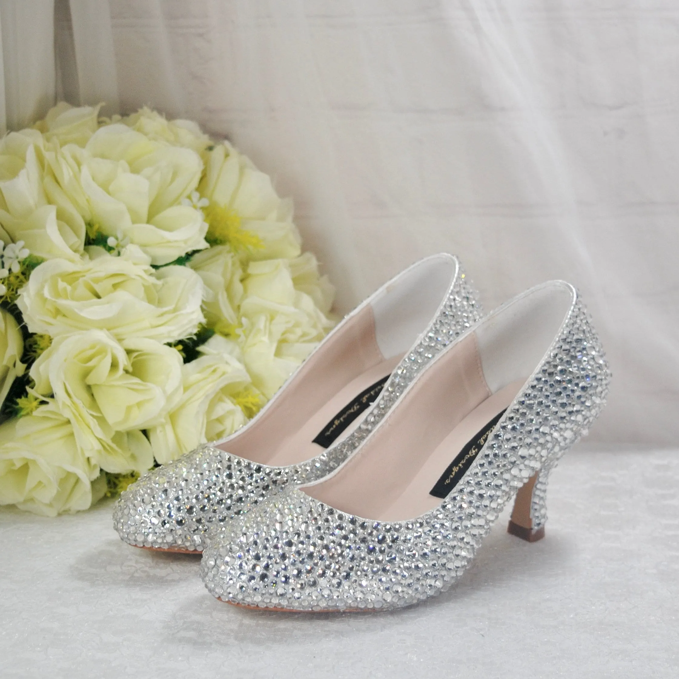 Low Heel Cinderella Shoes - UK2 / US5