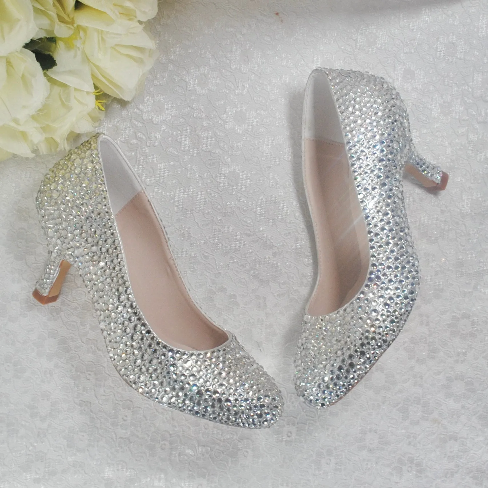 Low Heel Cinderella Shoes - UK2 / US5