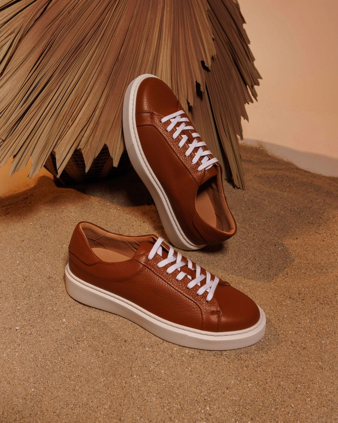 Ultimate materials Hexagonal Tread Pattern Barolo Sneaker Cuoio Cervo