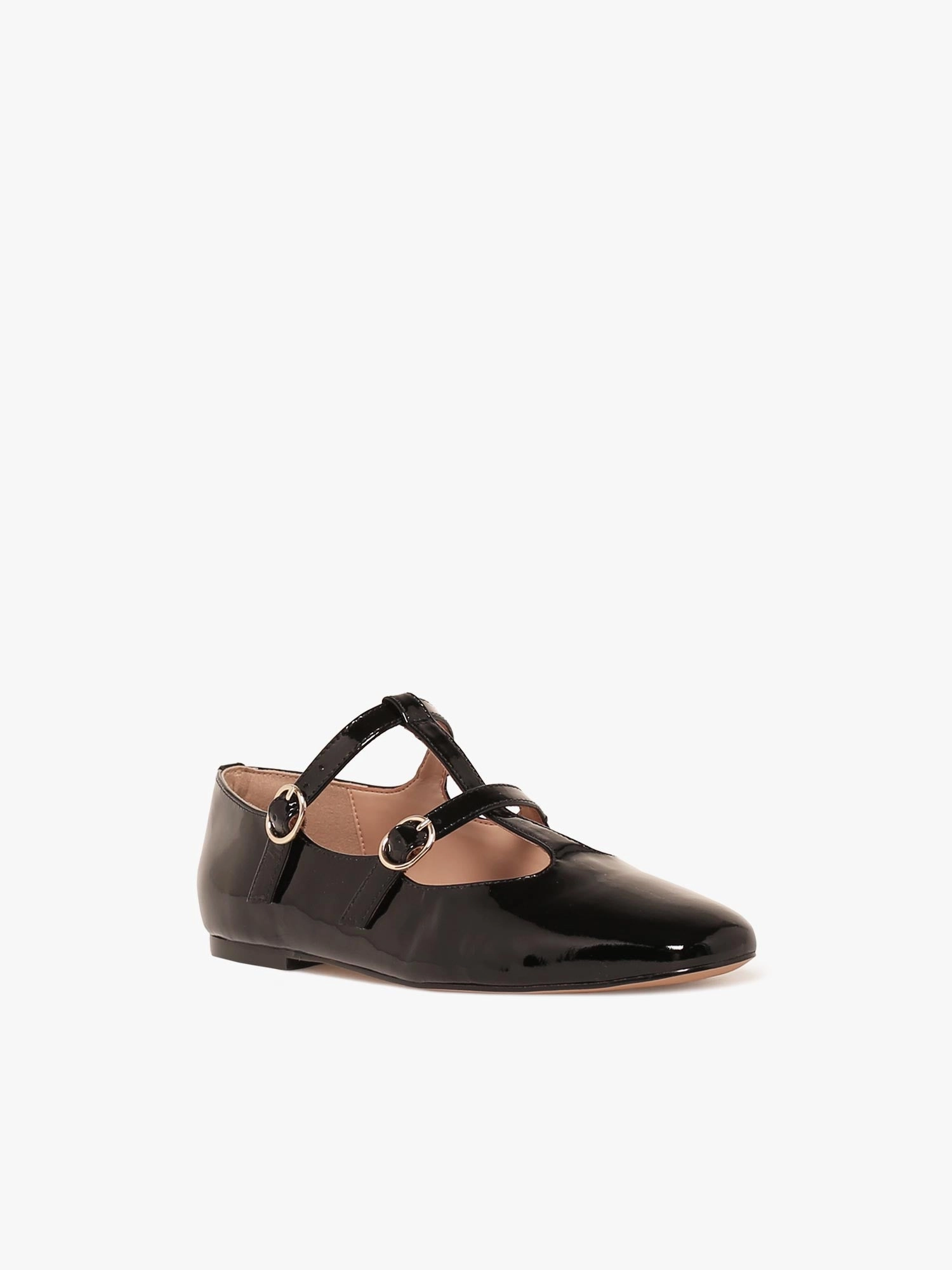 Lucia Black Patent Leather Good Fit Shock Absorption Core