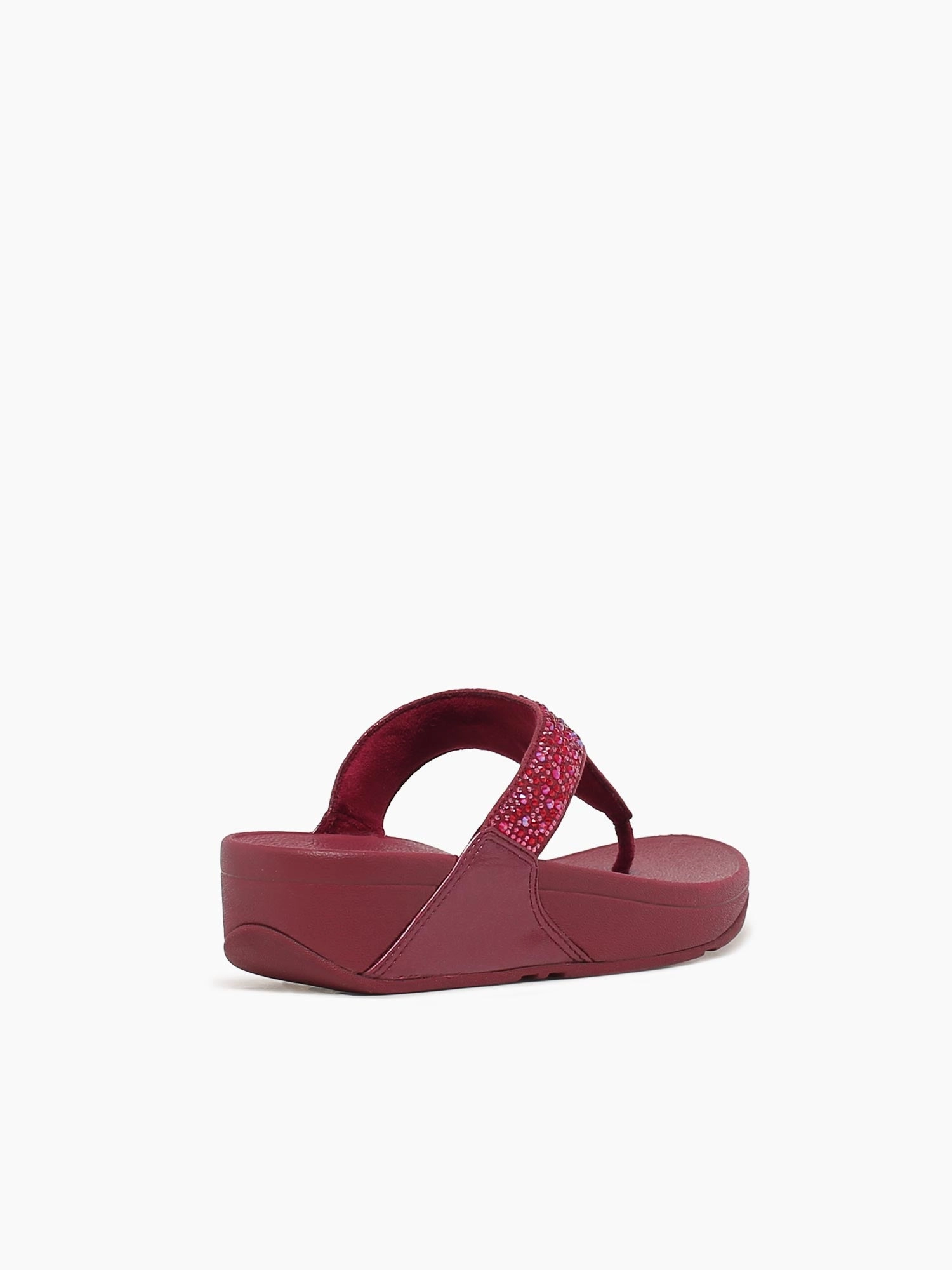 Lulu Crystalmix Toe Luxe Plum Y Strap Design Breathable Flats
