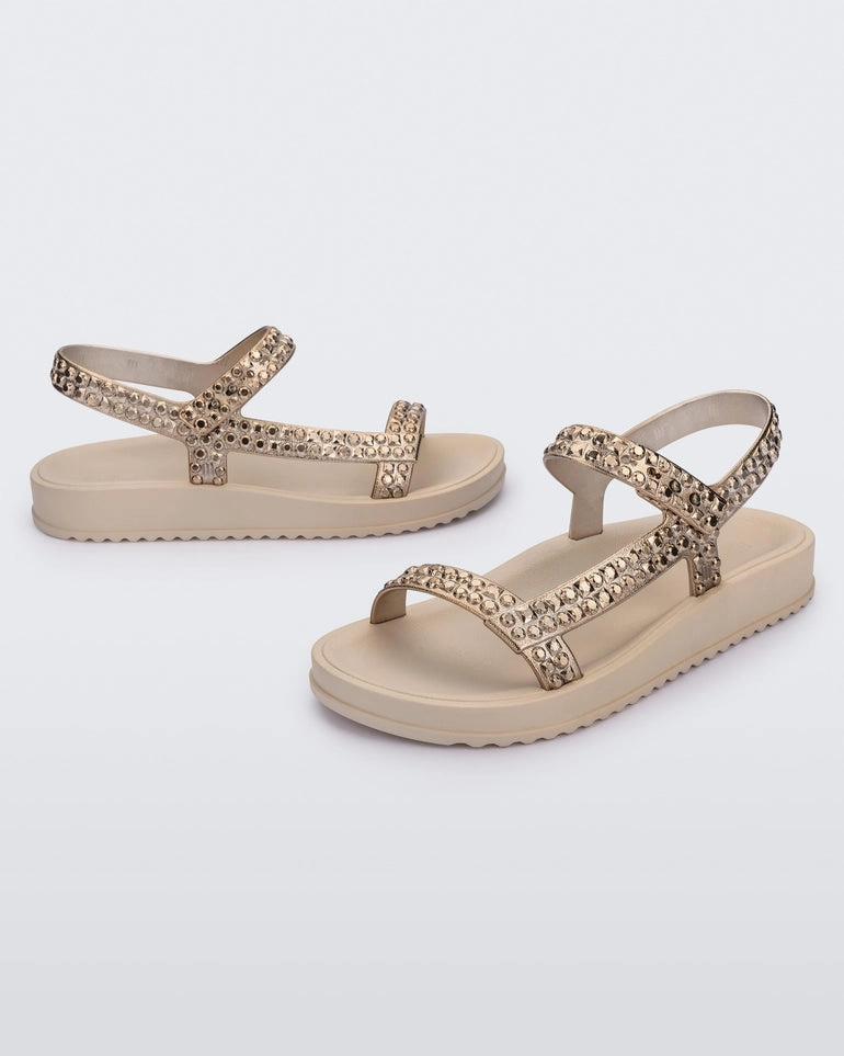 Supportive Outdoor Footwear Adjustable Heel Strap Lust - Beige/Gold