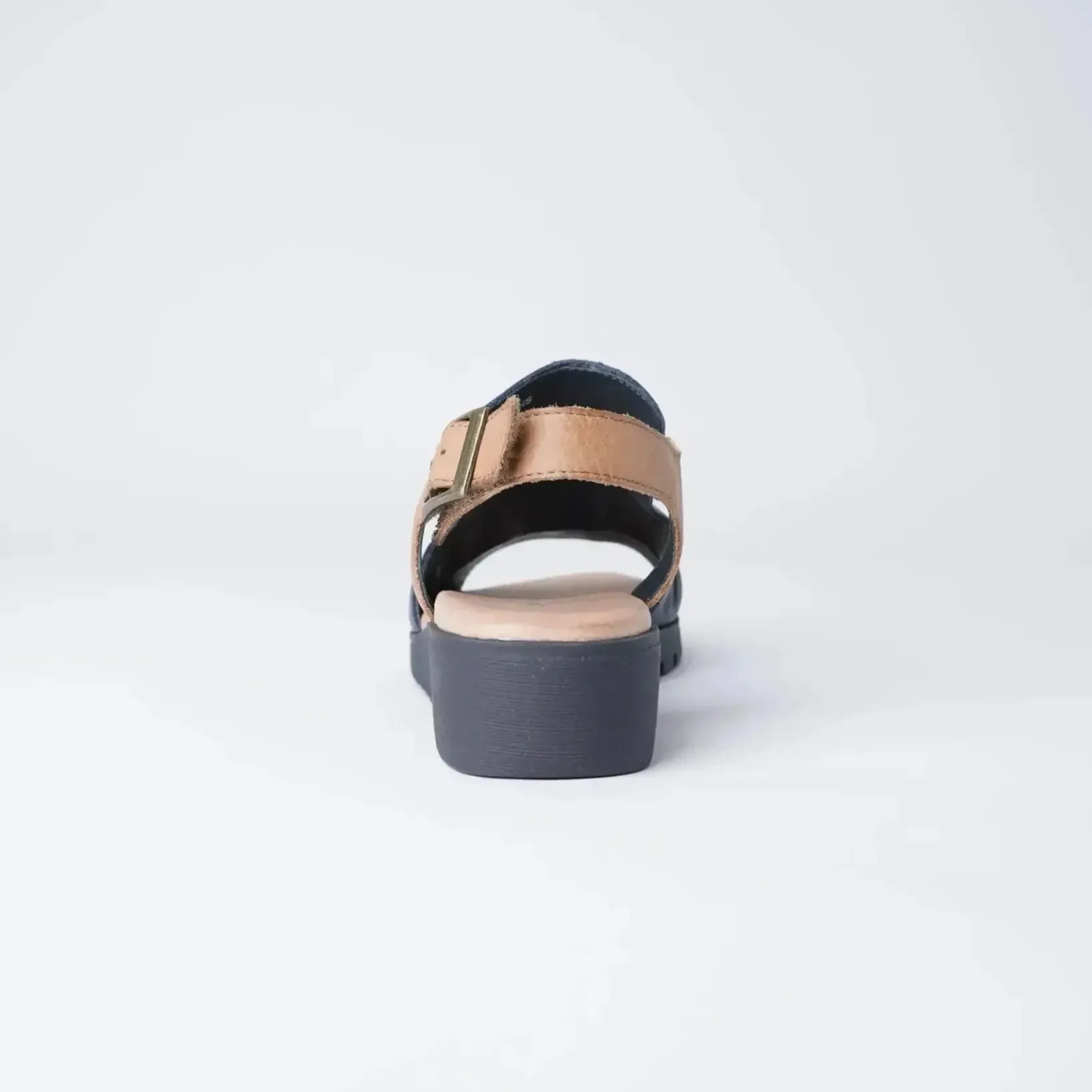 Madis Navy/Tan Leather Sandals