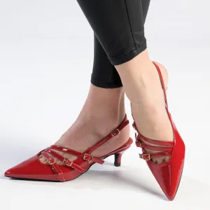 Madison Lameez 4 Kitten Heel - Wine