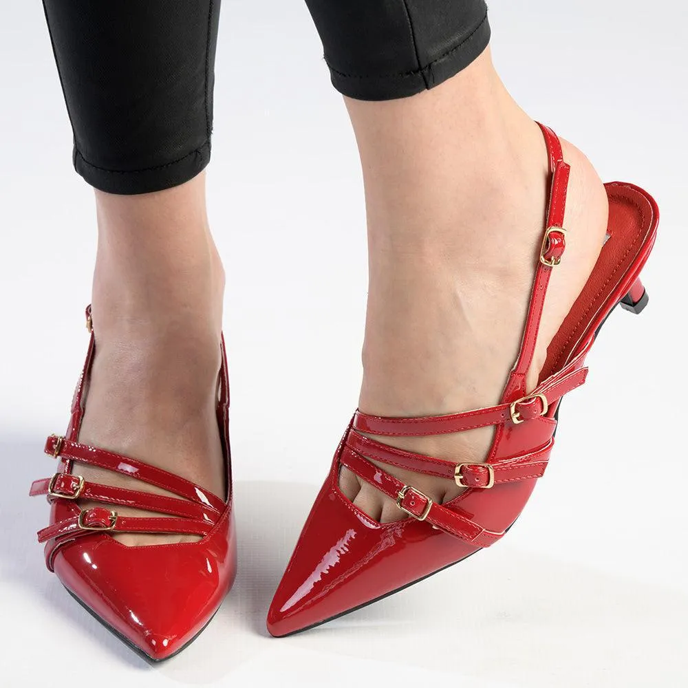 Madison Lameez 4 Kitten Heel - Wine