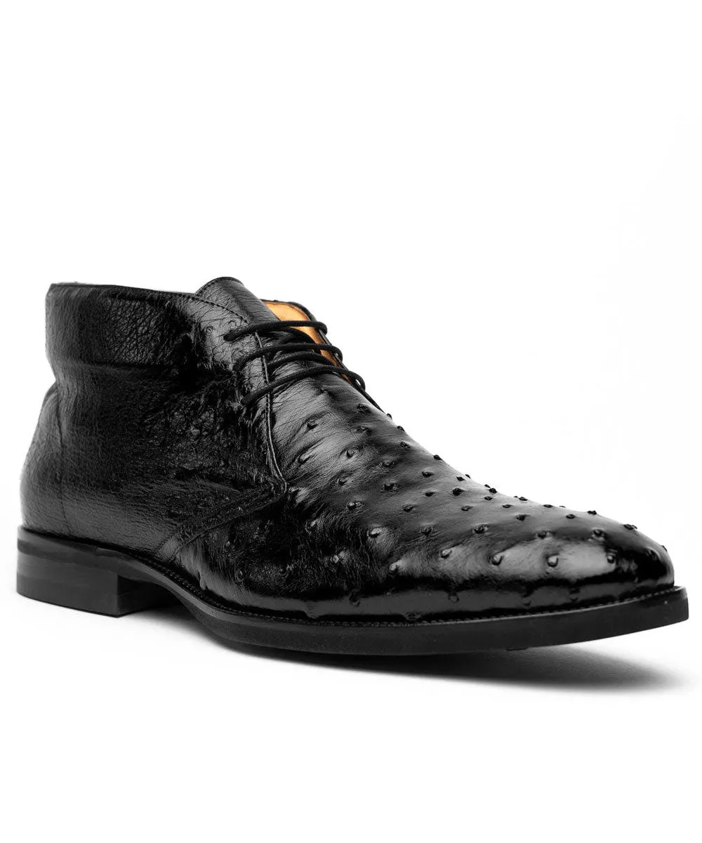 Slide On Comfy All MARCO Ostrich Quill Chukka Boot
