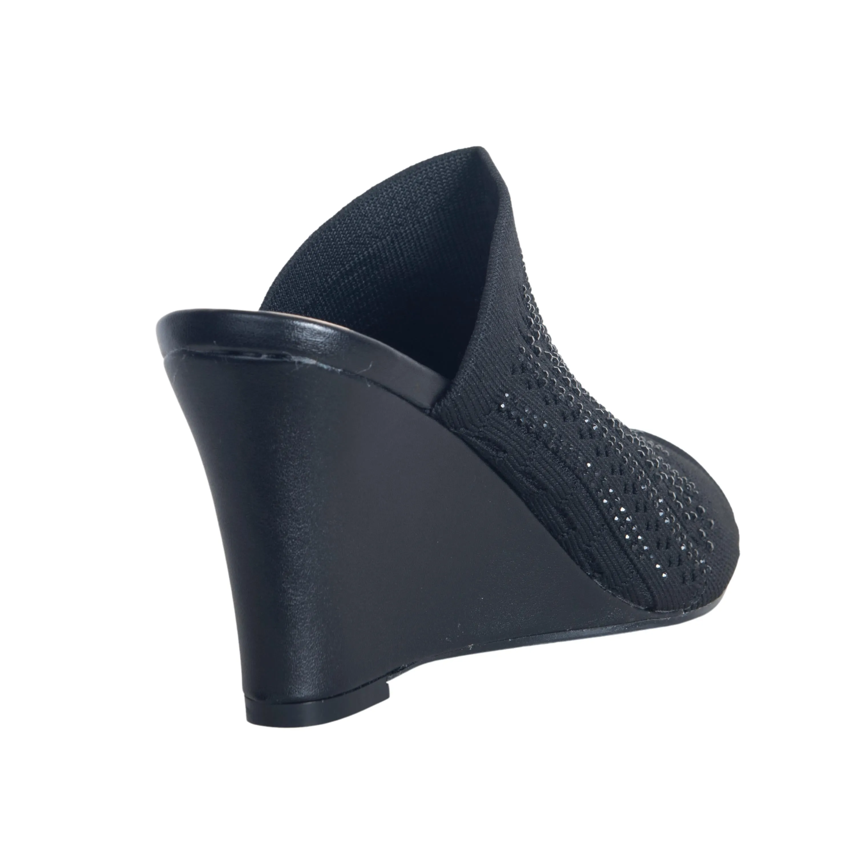 MARTHA PEEP TOE WEDGE HIGH HEEL WITH RHINESTONE BY LAUREN LORRAINE 10%OFF