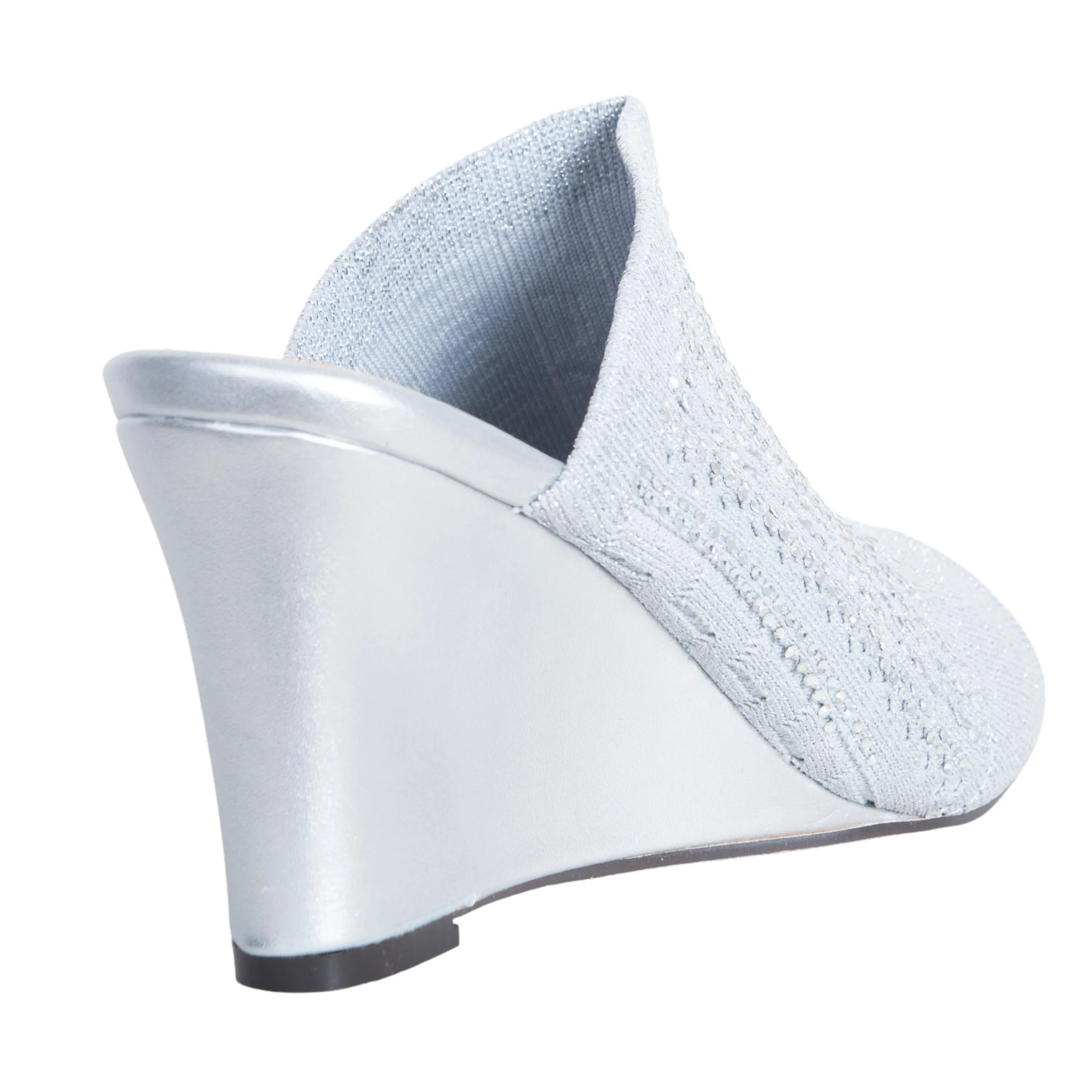 MARTHA PEEP TOE WEDGE HIGH HEEL WITH RHINESTONE BY LAUREN LORRAINE 10%OFF