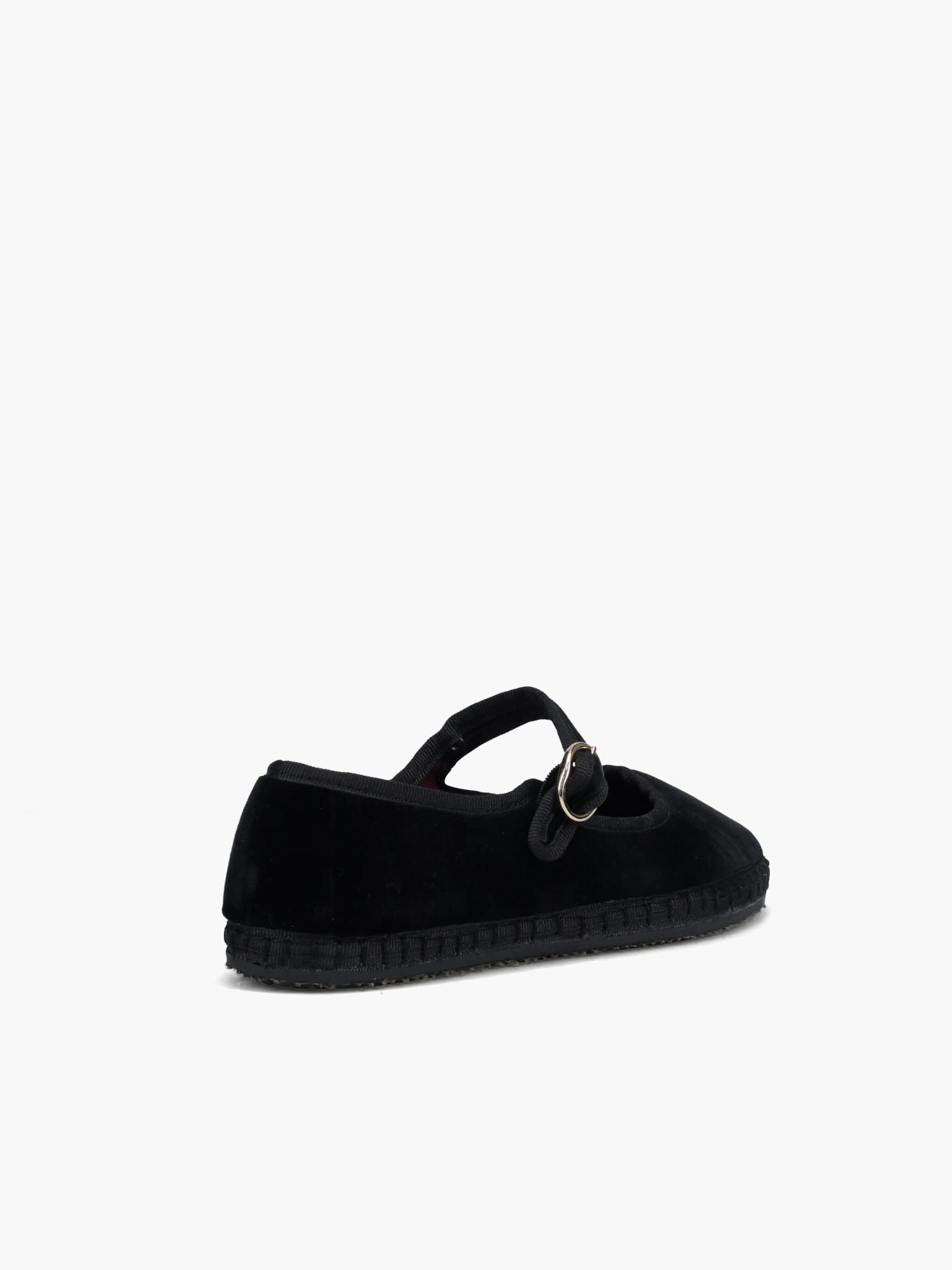 Zip Up Style Mary Jane Velvet Negro Velvet