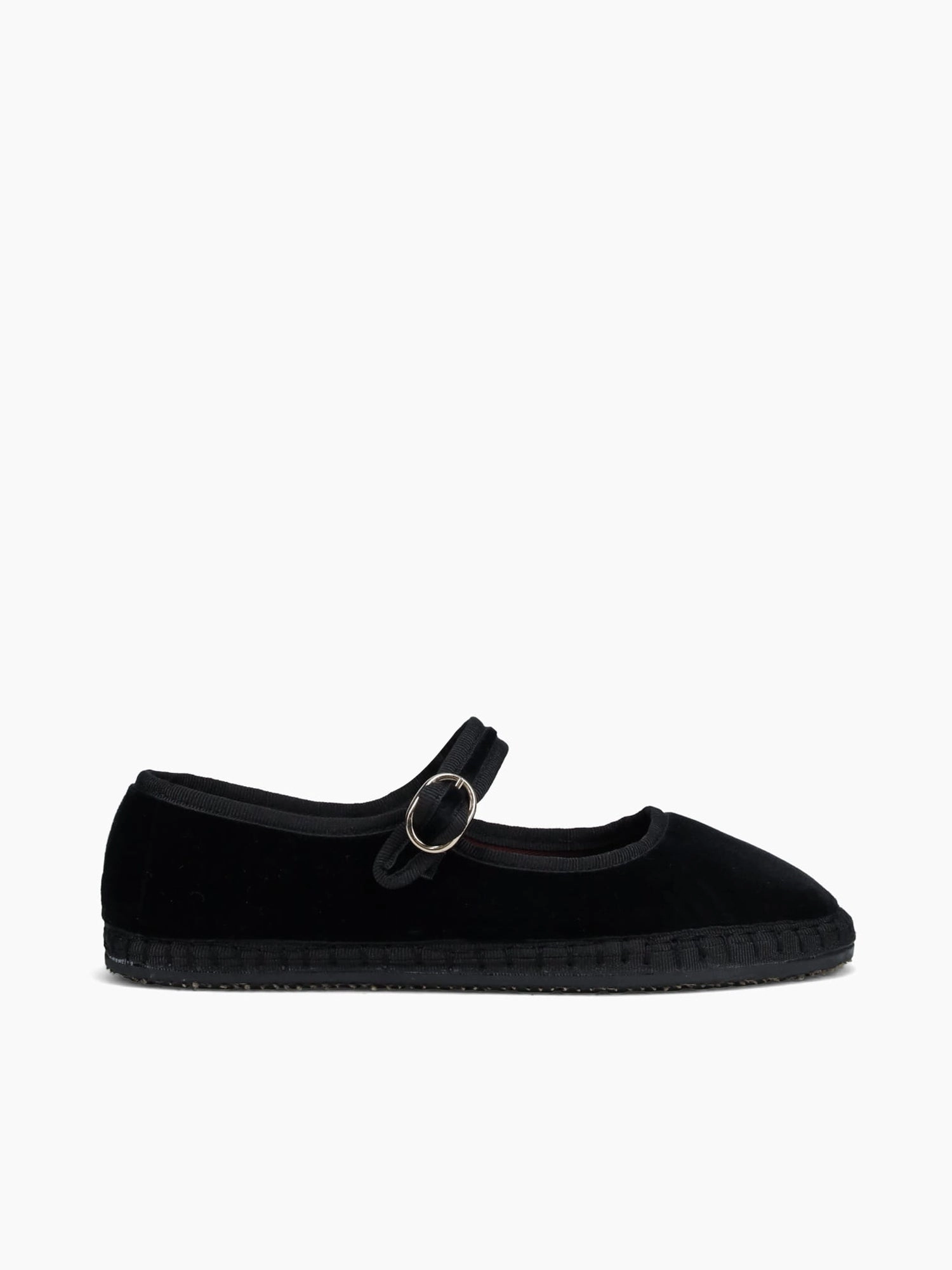 On The Way Simple Touch Mary Jane Velvet Negro Velvet