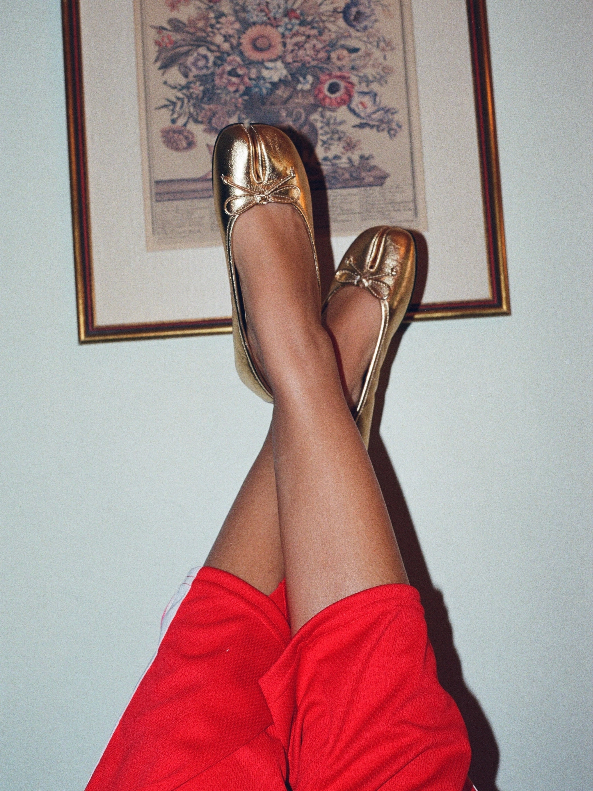 Mason Ballet Flat - Gold Study Step Smooth Finish