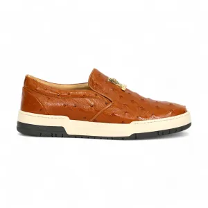 Mauri Posh 8419/1 Men's Shoes Exotic Ostrich Slip-On Sneakers (MA5653)
