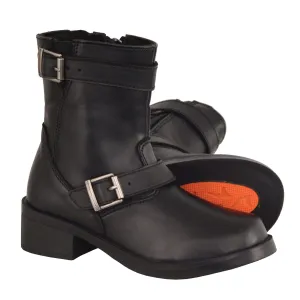 MBK9290-BLACK Kids Classic Engineer Style Biker Boot
