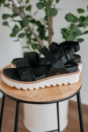 Meet Me Later Sandals - Black Ergonomic Support Breathable Lining Ventilated Meet Me Later Sandals - Black