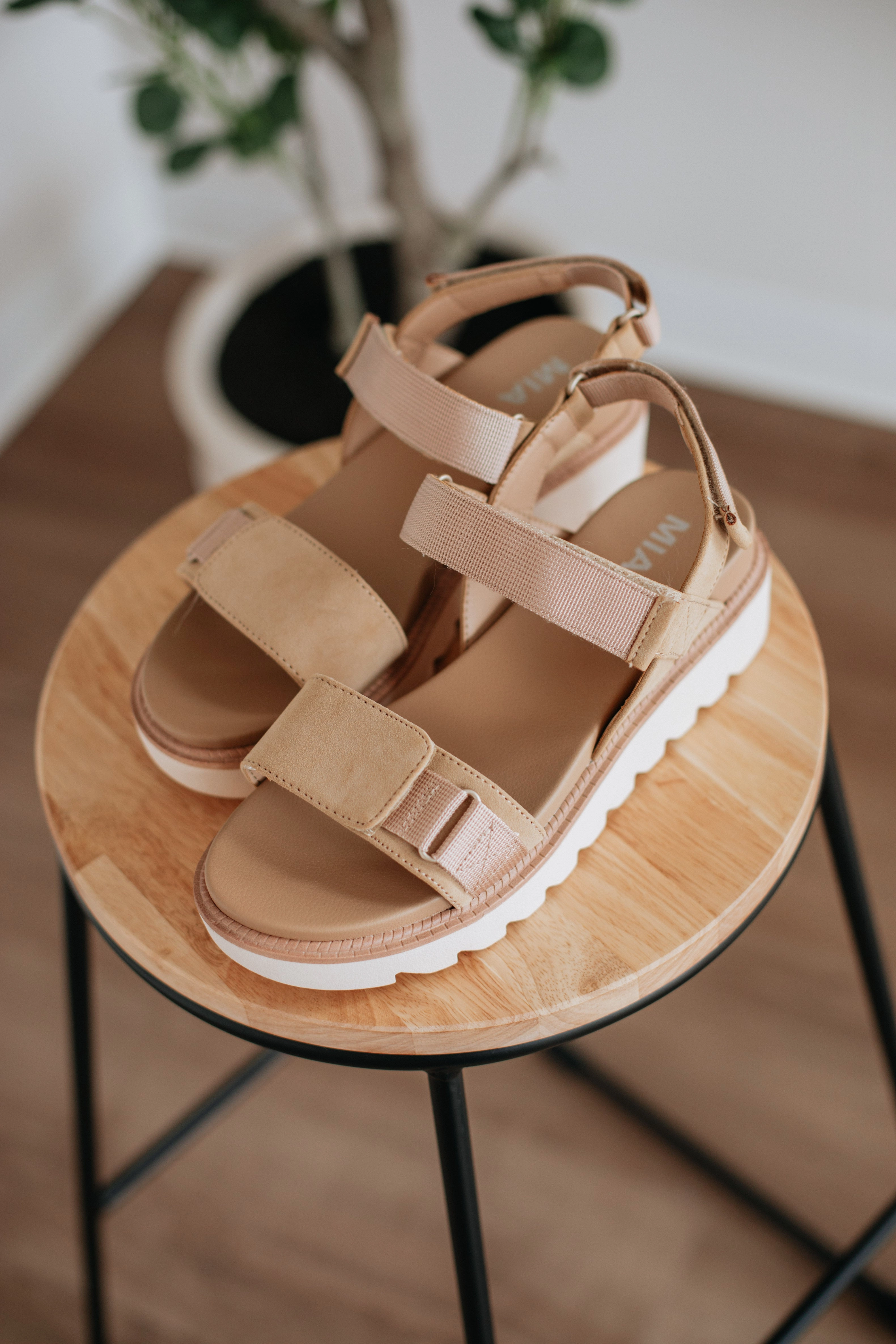 Stitch Free Construction Concert Mood Meet Me Later Sandals - Sand