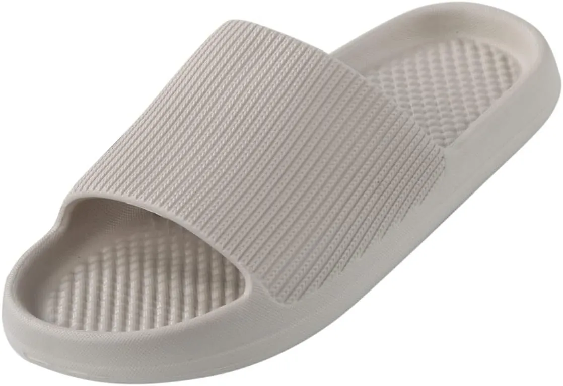 Men And Women Home Slippers Soft Flat Soled Non Slip Bathroom Sandals Memory Foam Pillow Slippers Beach Slides