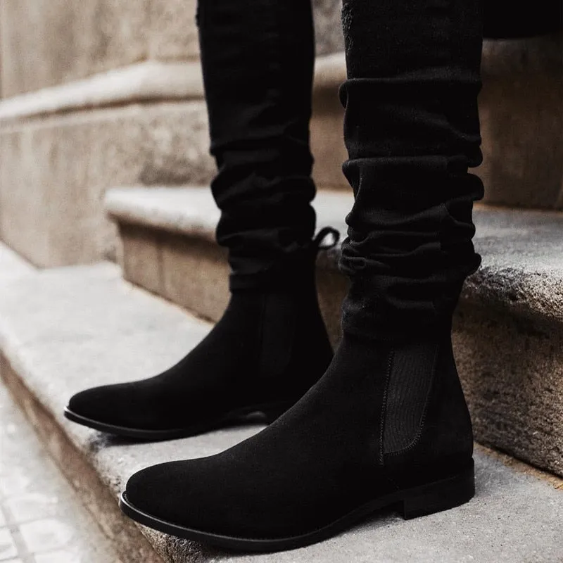 Men Chelsea Boots High Quality Ankle Boots Vintage Classic ankle leather boots