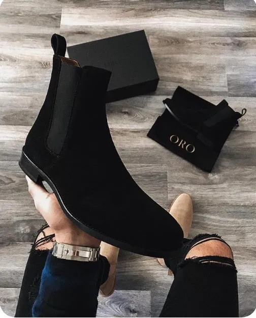 Men Chelsea Boots High Quality Ankle Boots Vintage Classic ankle leather boots