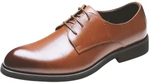 Men Dress Oxford Formal Shoes Classic Lace Up Wedding Wingtip Spanish Leather Anti-Slip Non Slip Shoe for Casual Wedding Party Prom