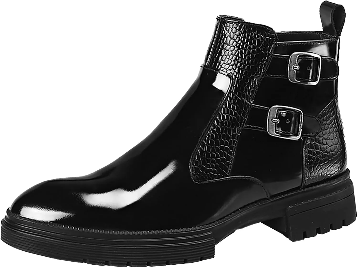 Men Formal Dress Shoes Shiny Leather Boots for Men's Short Boots and High Top Leather Shoes for Foreign Trade Mens Casual Oxford Shoes White