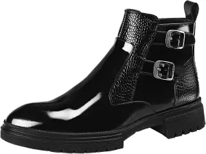 Men Formal Dress Shoes Shiny Leather Boots for Men's Short Boots and High Top Leather Shoes for Foreign Trade Mens Casual Oxford Shoes White