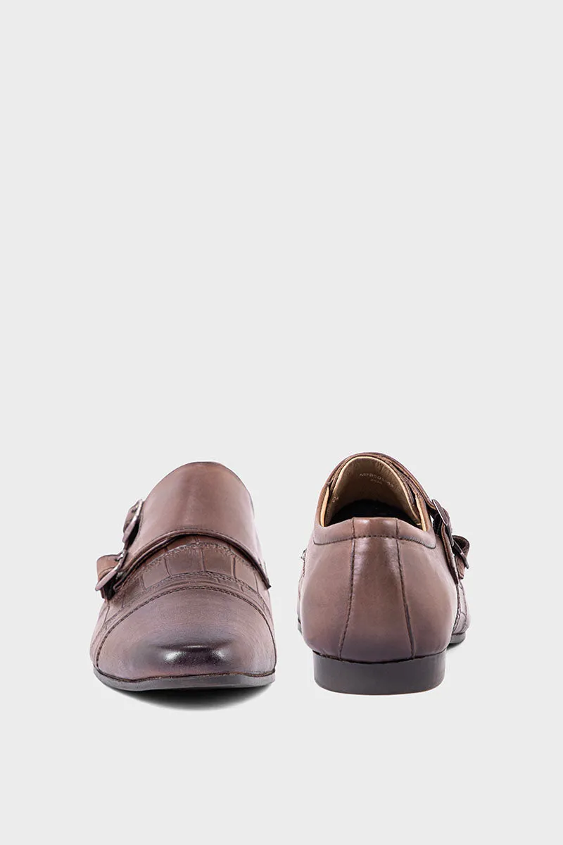 Men Formal Monk Strap MF8501-Coffee