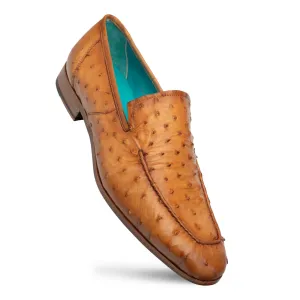 Menor Ostrich Slip On | Mezlan Heel Stabilizer Elevated Sole Menor Ostrich Slip On | Mezlan