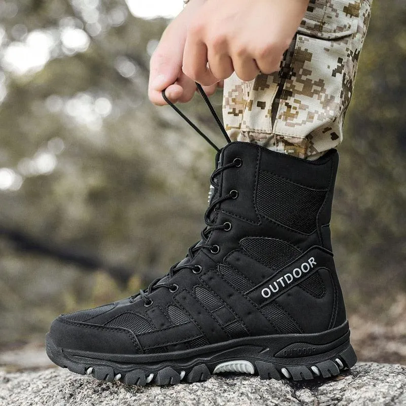 Mens Ankle Length Combat Boots Tactical Winter Boots
