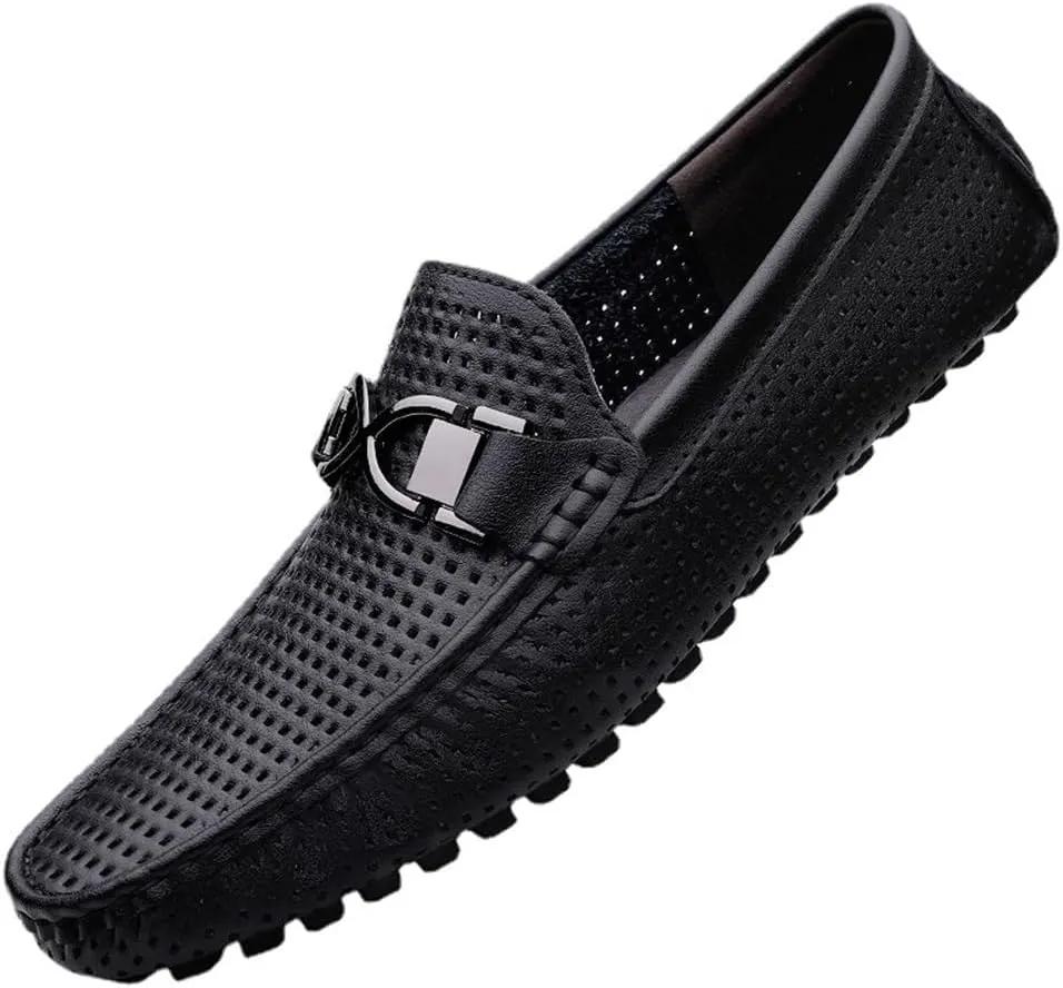 Men's Breathable Leather Wingtip Brogue Derby Shoes Slip On Loafer Business Platform Non Slip Oxford Shoes for Men