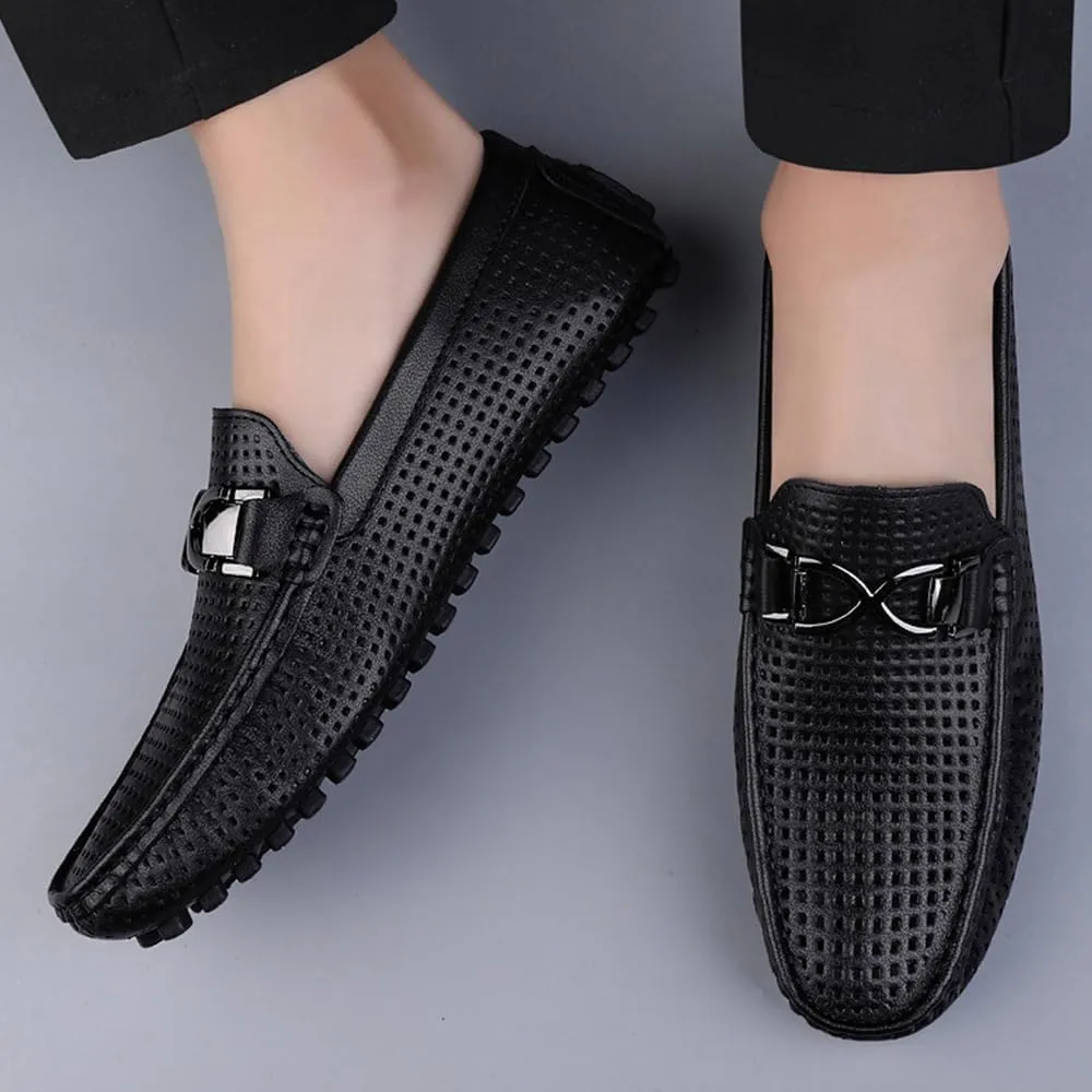 Men's Breathable Leather Wingtip Brogue Derby Shoes Slip On Loafer Business Platform Non Slip Oxford Shoes for Men