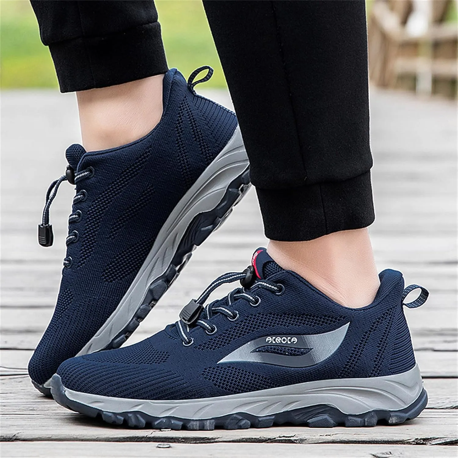 Men's Business Casual Shoes Comfortable Breathable Lightweight Tennis Shoe Casual Soft Flat Soled Walking Shoes