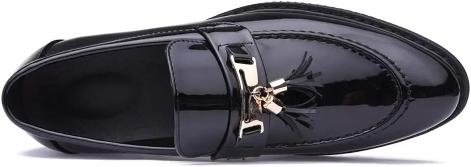 Men's Business Oxford Casual Fringed Character Sets Foot Patent Leather Formal Shoes